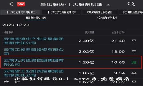 小狐如何操作0.1 Core币，完整指南